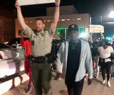 Protesters March On Fort Dodge Sunday Night
