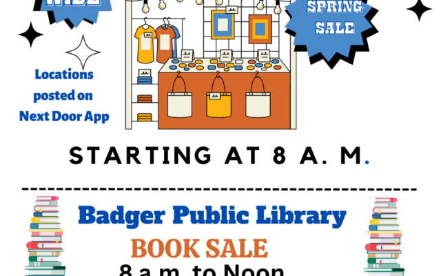 Badger Community Garage Sale, Book Sale and Free Will Luncheon