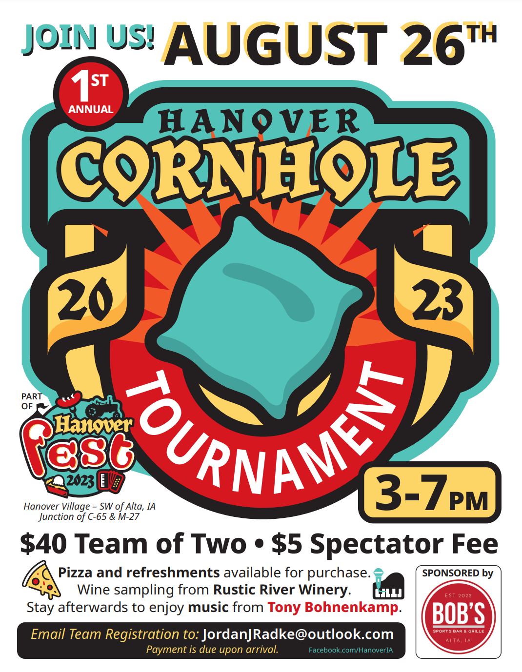 <h1 class="tribe-events-single-event-title">Hanover Historical Society  Cornhole Tournament</h1>