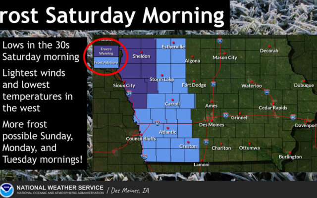 Frost Is In Store For Portions of Central Iowa This Weekend