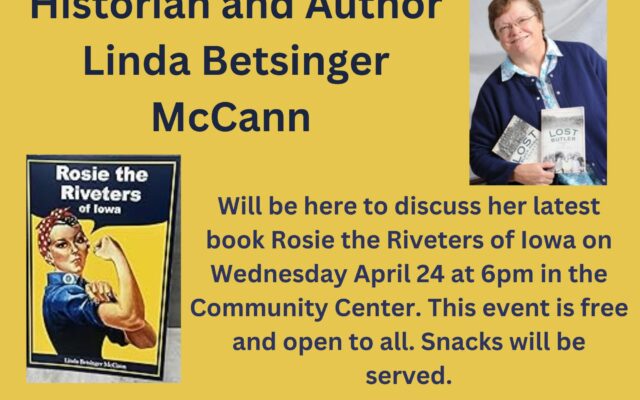 Rosie the Riveters of Iowa presentation by Author/Historian Linda McCann